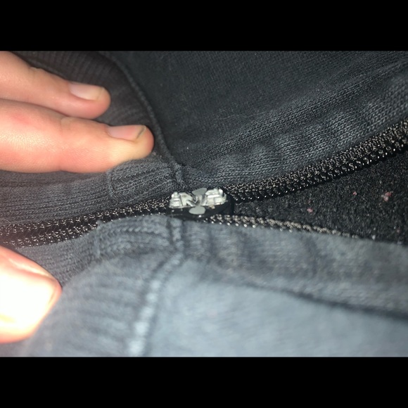 (3/$20) Lululemon black scuba sweater DAMAGED - Picture 8 of 10